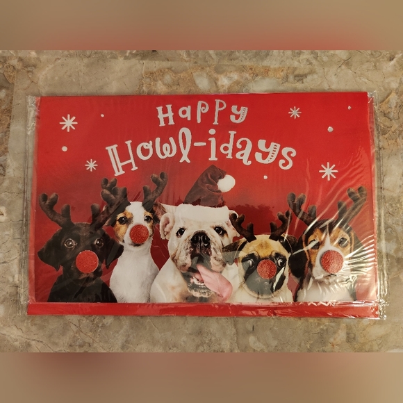 ❤️Dog Christmas Card Reindeer Puppies - Picture 3 of 5